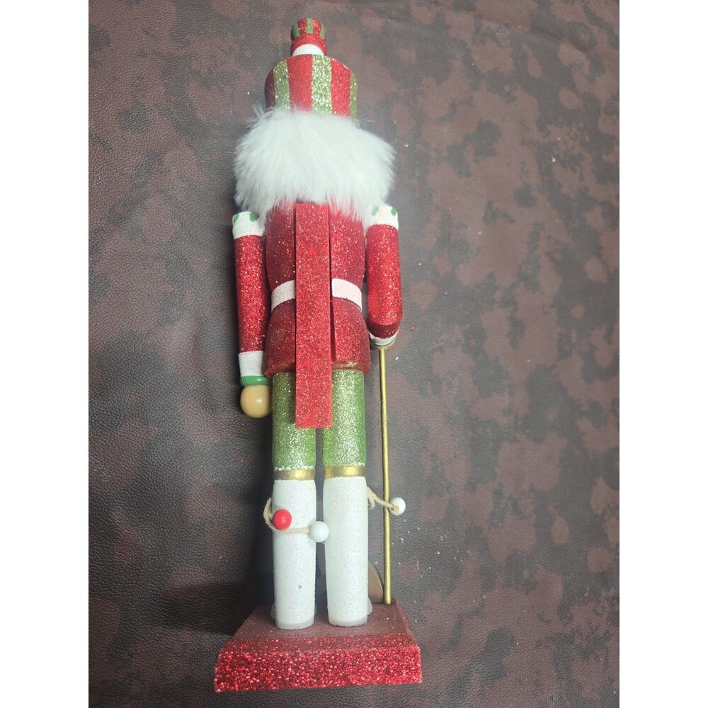 Holiday wooden Nutcracker figurine Broken Nose - Picture 4 of 5
